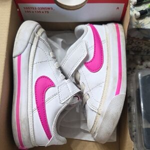 Pink & White Nike Court Legacy (Toddler)